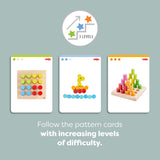 Colorful Towers Wooden Stacking Game
